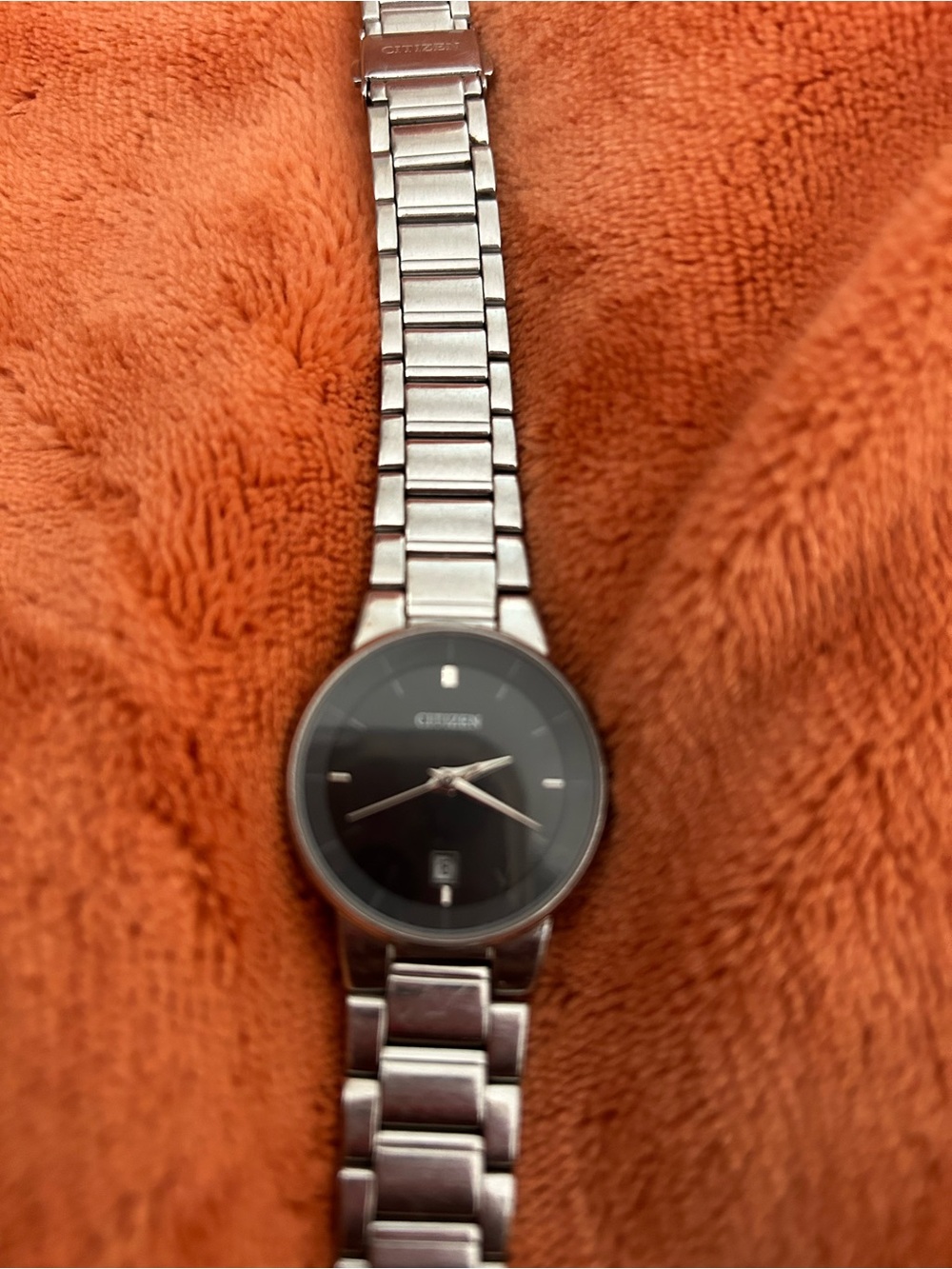 Citizen Silver Bracelet Watch with Black Dial